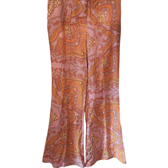 NWT MNG light cotton paisley print pants size 8 - Picture 4 of 8